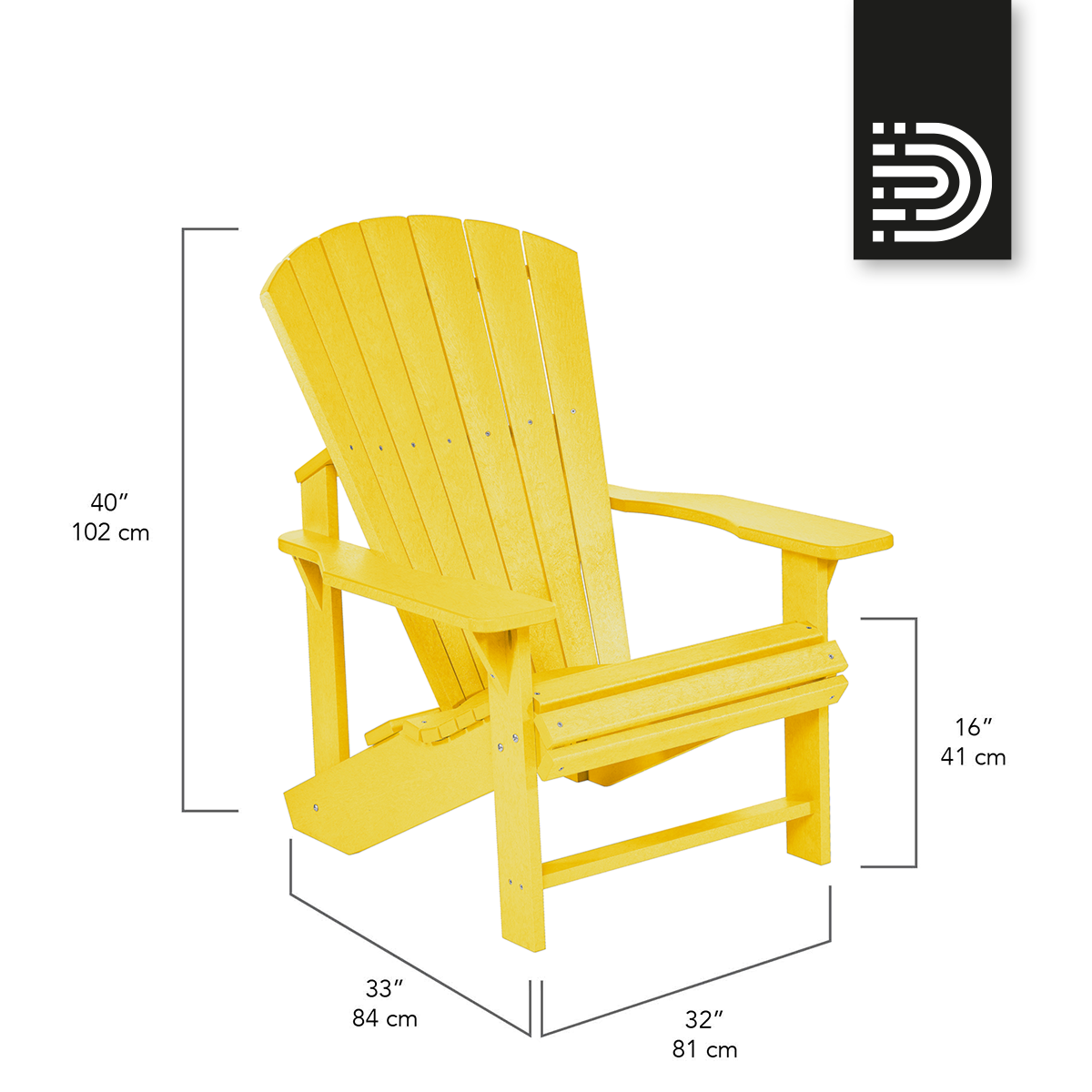  C01 Classic Adirondack Chair - yellow 04