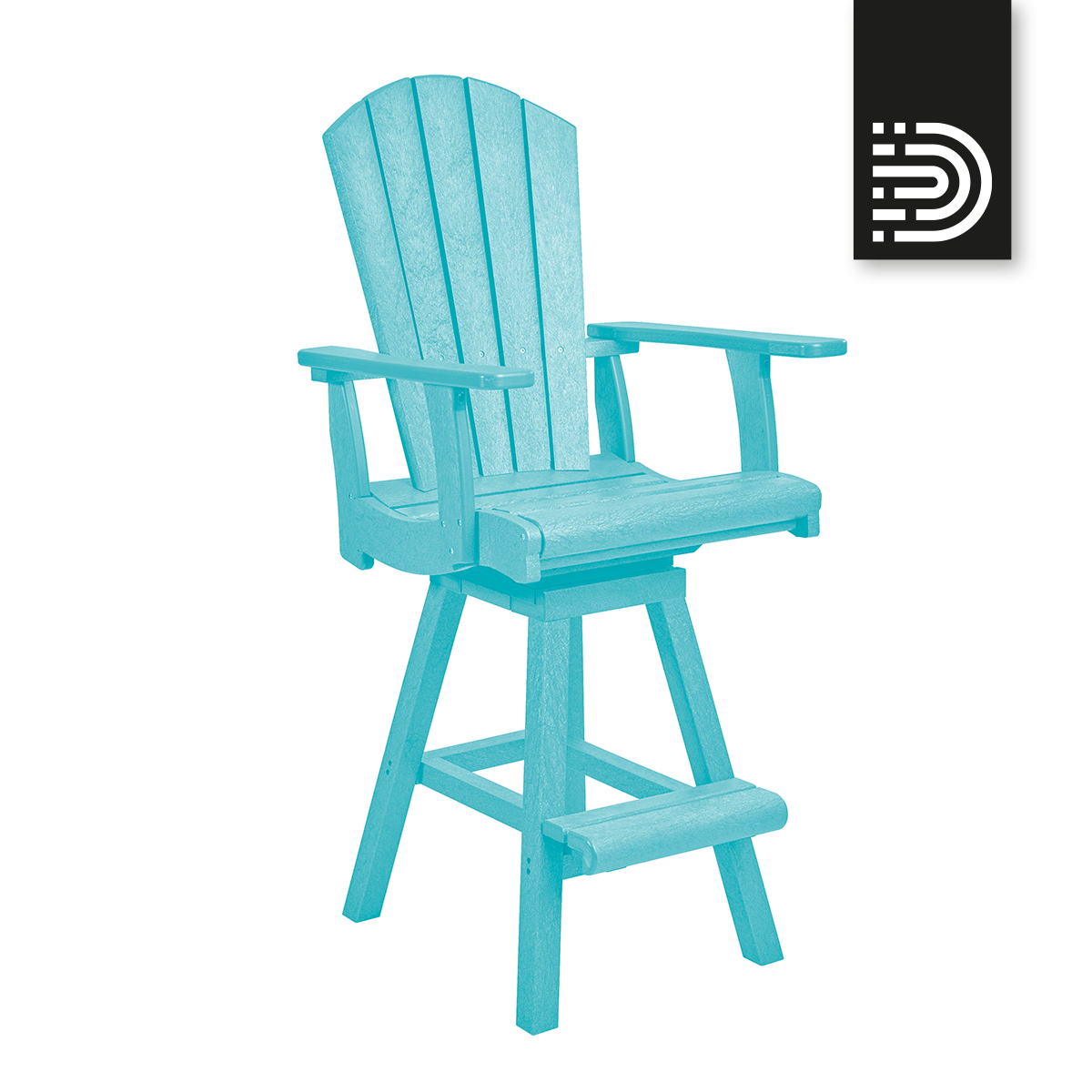 C25 Swivel Pub Arm Chair - aqua 11