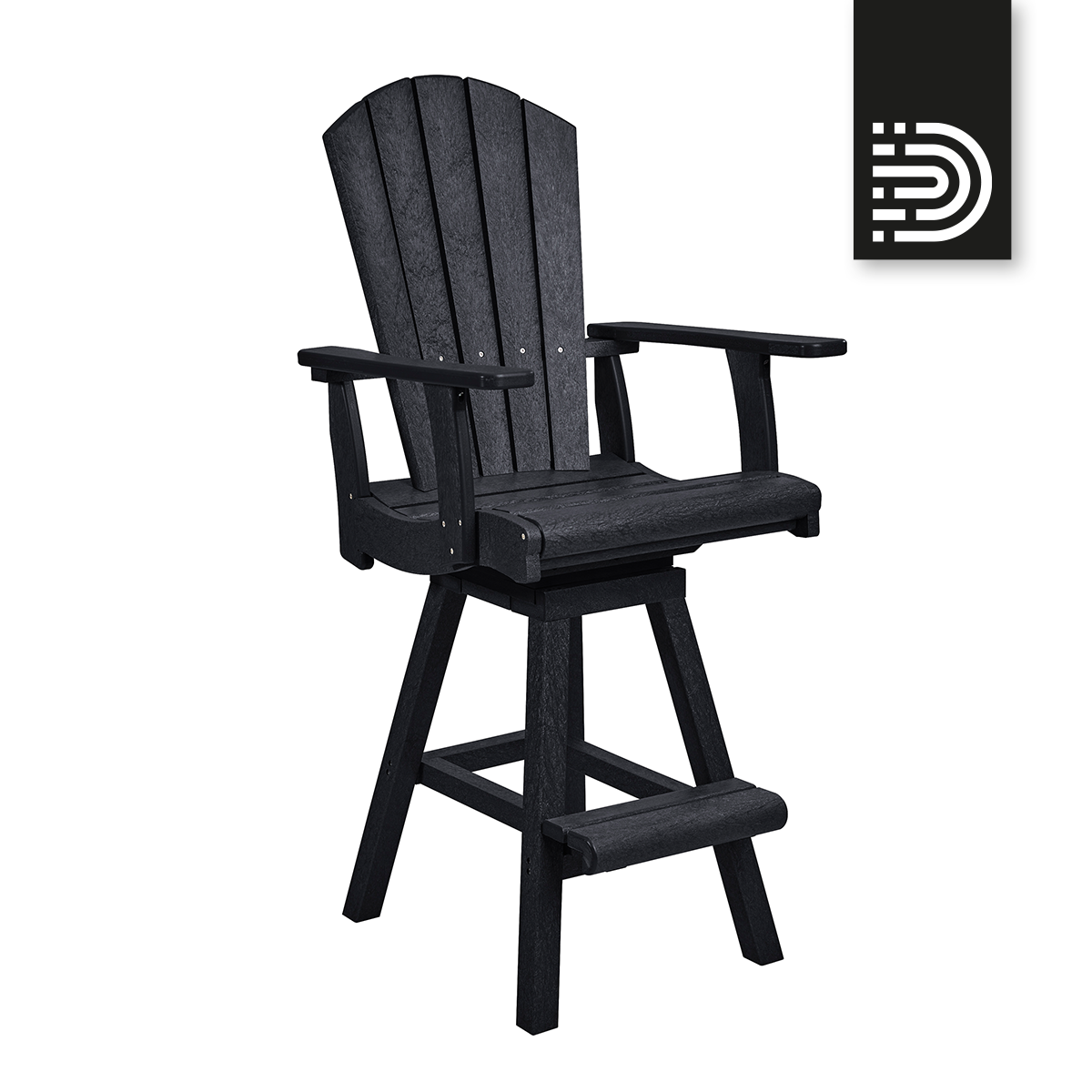 C25 Swivel Pub Arm Chair - black 14
