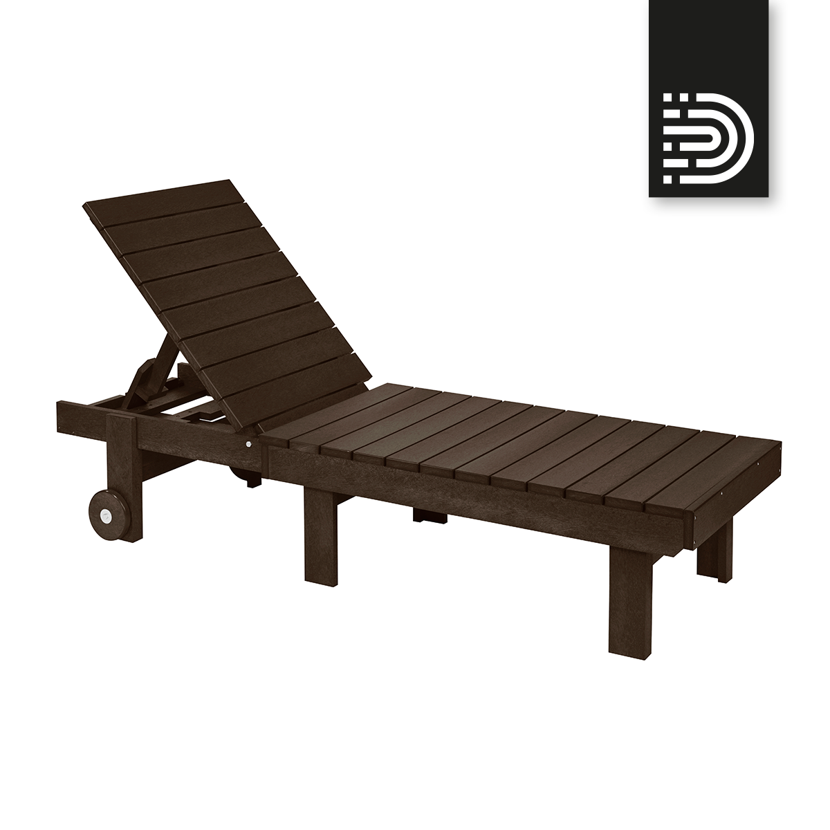 L78 Chaise Lounge with Wheels - chocolate 16