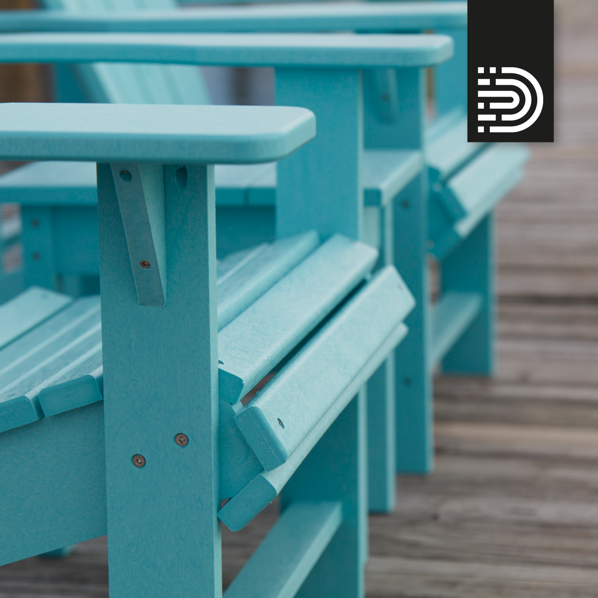 C03 Upright Adirondack Chair - aqua 11