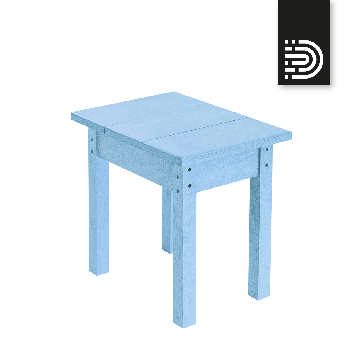 T01 small rectangular table - sky blue 12