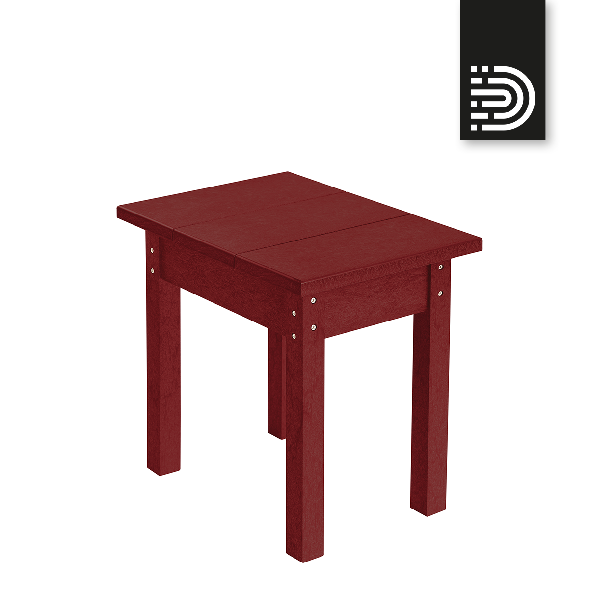 T01 small rectangular table - burgundy 05