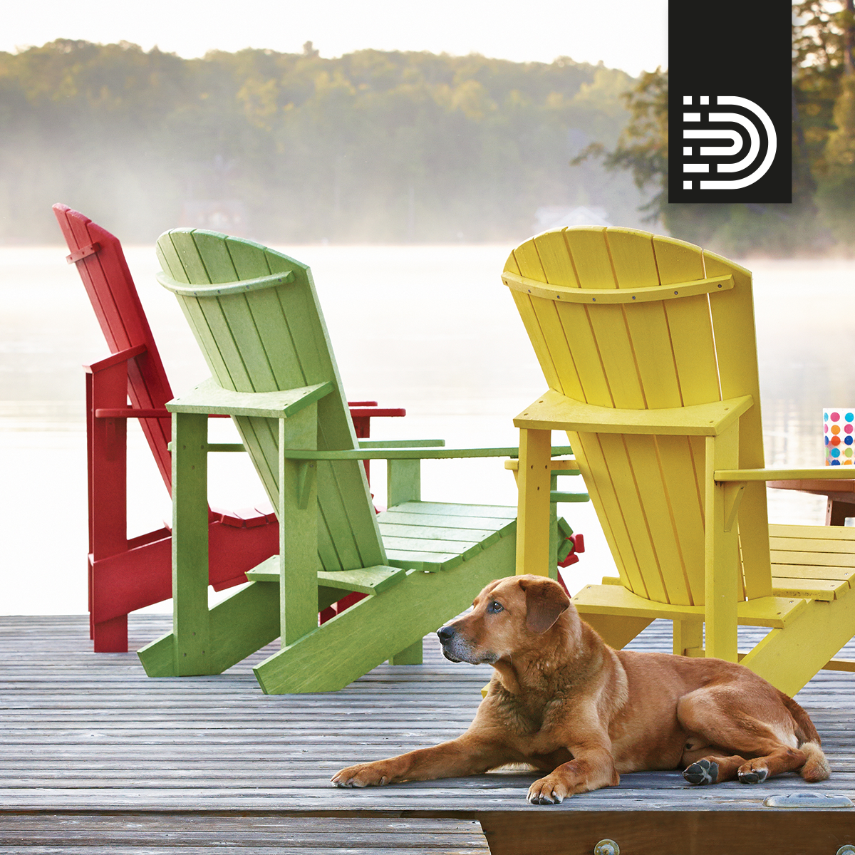 C03 Upright Adirondack Chair - Forest Green 06