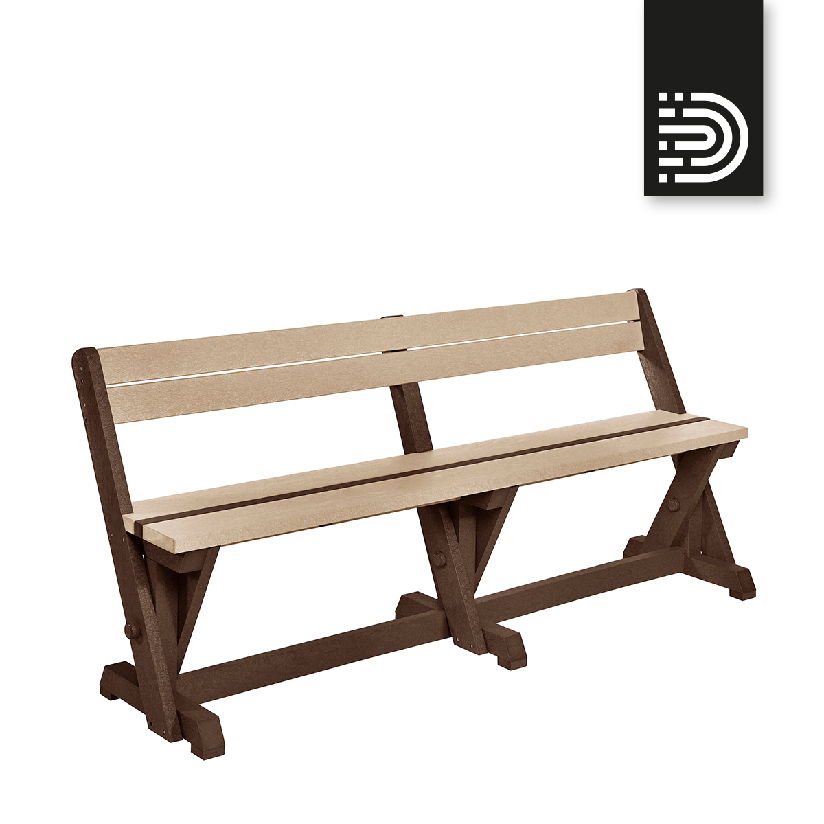 B202 Dining Tabel Bench with back - black 14 / beige  07