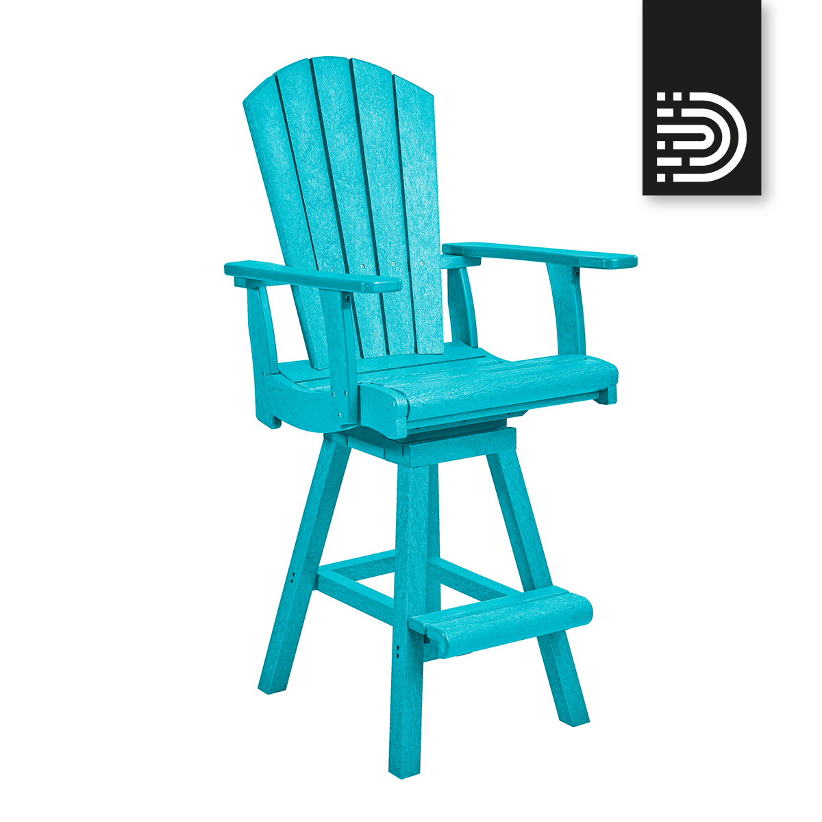 C25 Swivel Pub Arm Chair - turquoise 09