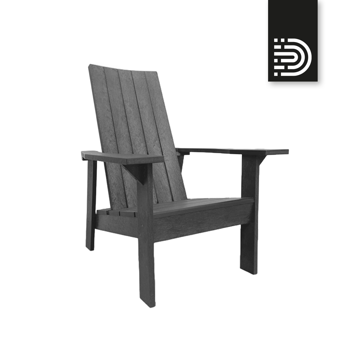  B-Ware: CX10 Flatback Adirondack Chair - Greystone 48