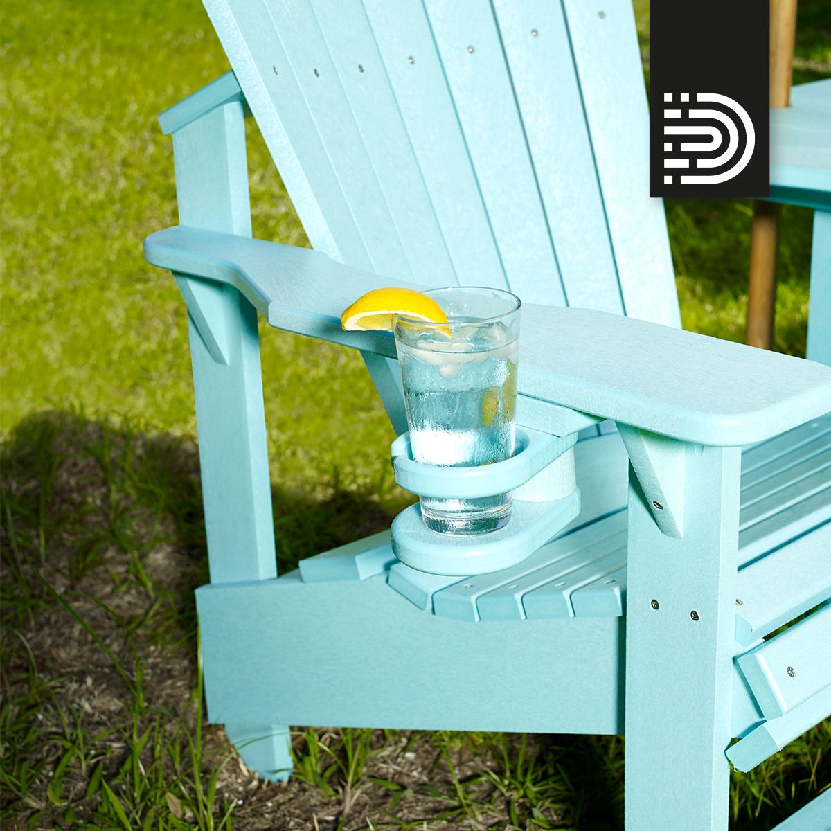 A01 Adirondack Cup & Wineglass Holder- turquoise 09