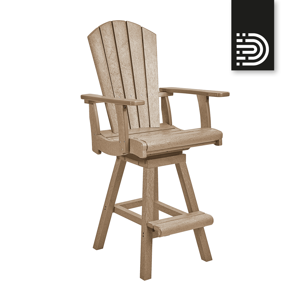 C25 Swivel Pub Arm Chair - beige 07 2er Set