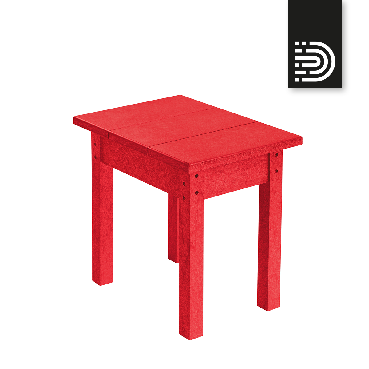 T01 small rectangular table - red 01
