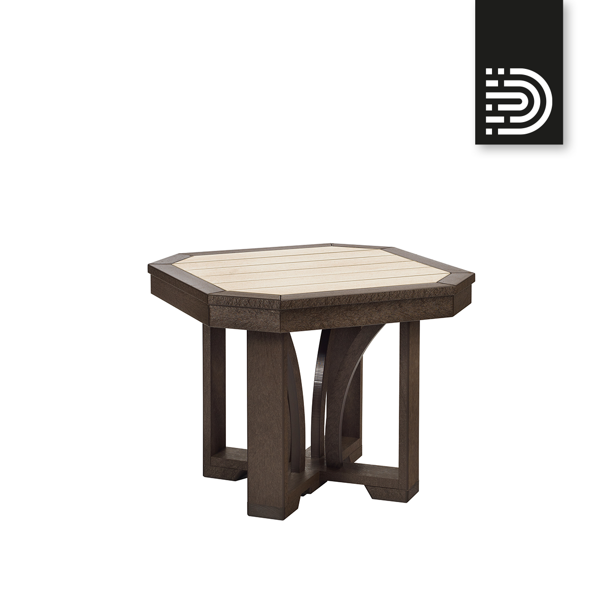 T31 Square End Table  -  16/07 choco-beige