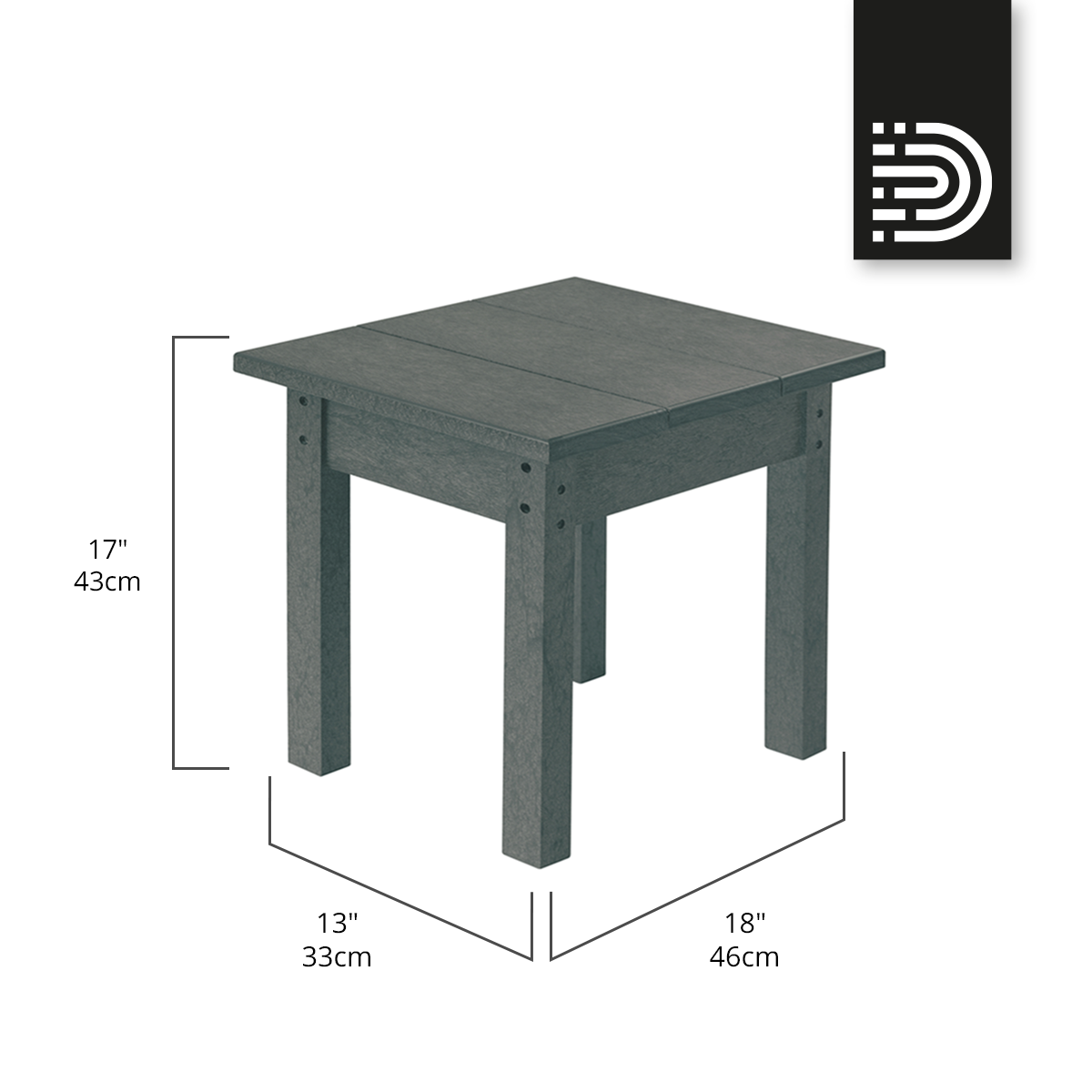 T01 small rectangular table - chocolate 16