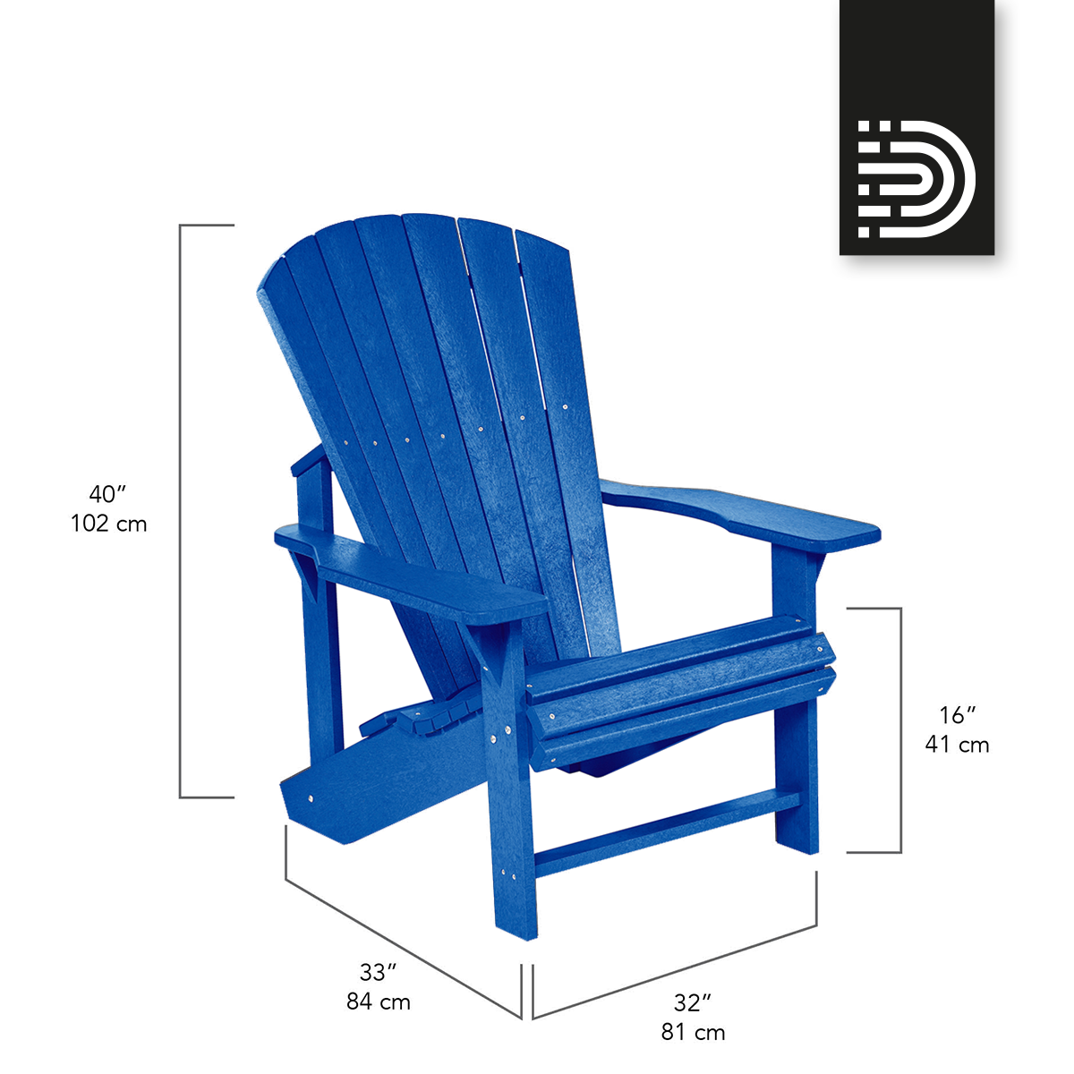  C01 Classic Adirondack Chair - blue 03