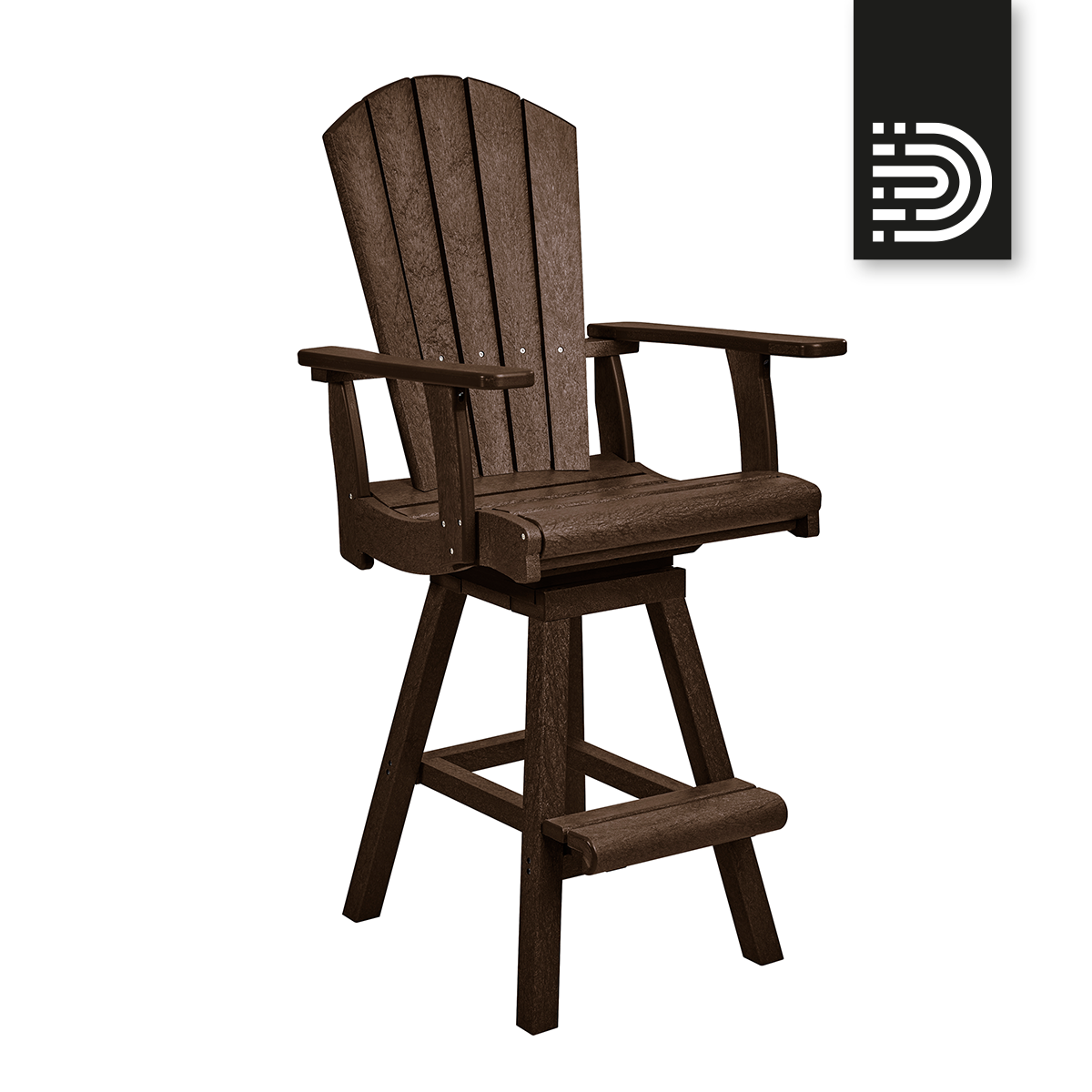 C25 Swivel Pub Arm Chair - chocolate 16