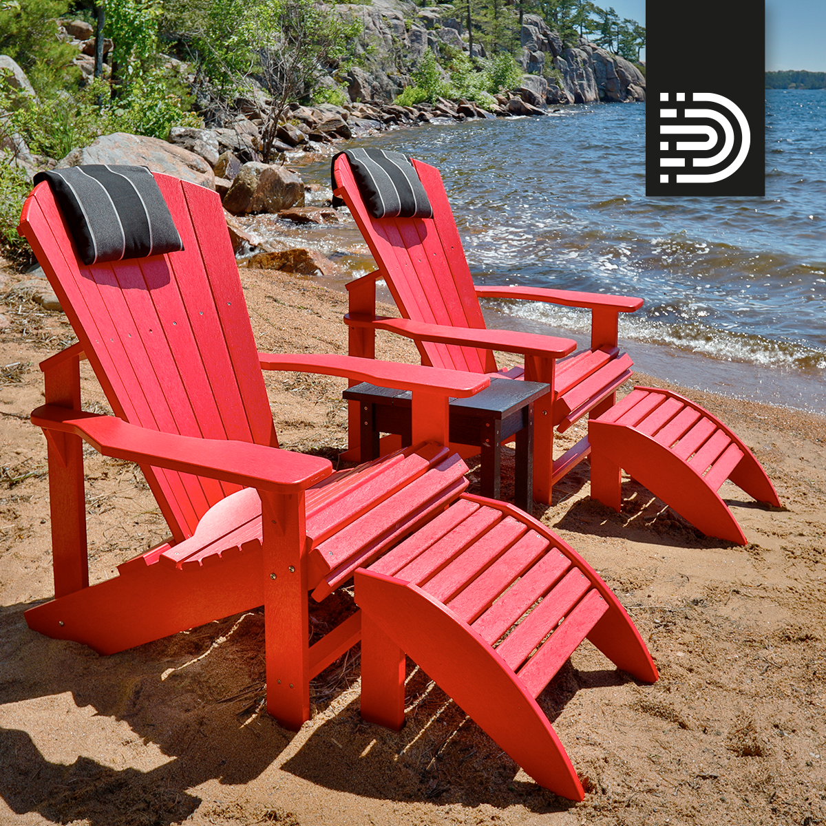  C01 Classic Adirondack Chair - red 01